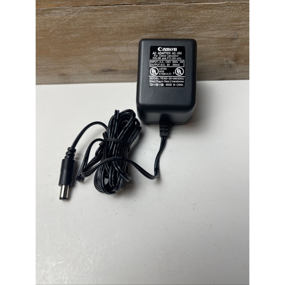 CANON AC-350 Power Adapter Model: TEAD-35-060300U for P23-DH & P11-DH Calculator
